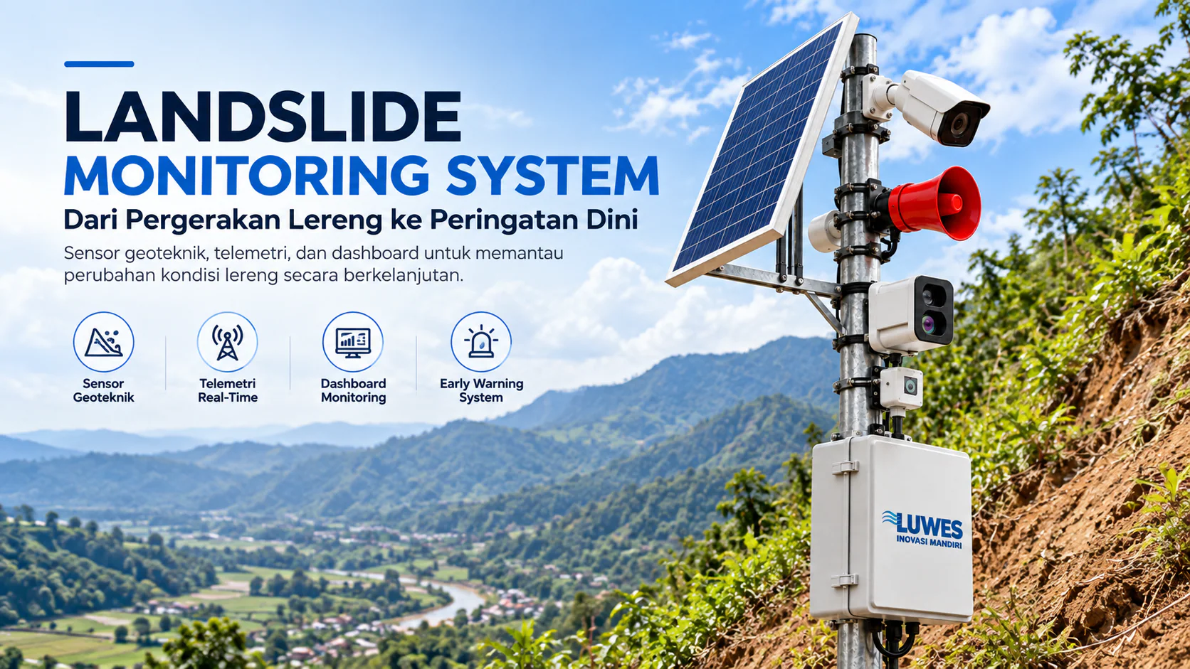 Dari Pergerakan Lereng ke Peringatan Dini: Monitoring Longsor dengan Sensor dan Telemetri